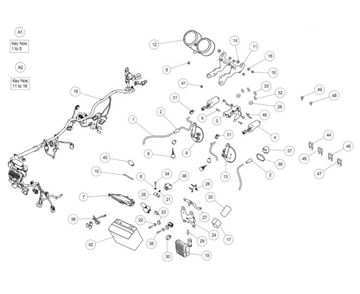 WIRING HARNESS/COUNTER/BATTERY INTERCEPTOR 650