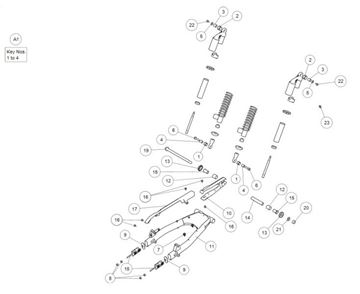 REAR SUSPENSION ASSY CONTINENTAL GT 650