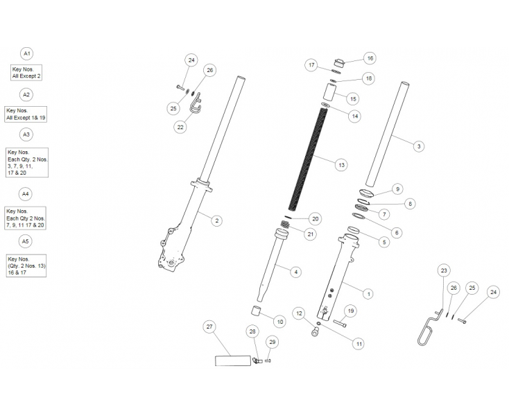 FRONT FORK CONTINENTAL GT 535 (E3)