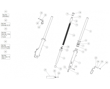 FRONT FORK CONTINENTAL GT 535 (E3)