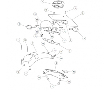 REAR MUDGUARD CONTINENTAL GT 535 (E3)