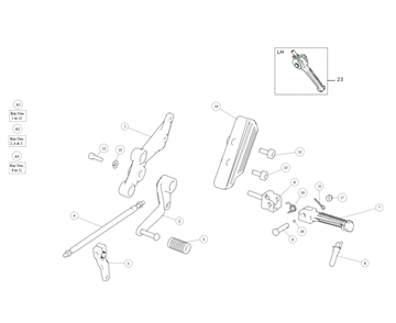 LEFT FRONT/REAR FOOTREST CONTINENTAL GT 535 (E3)