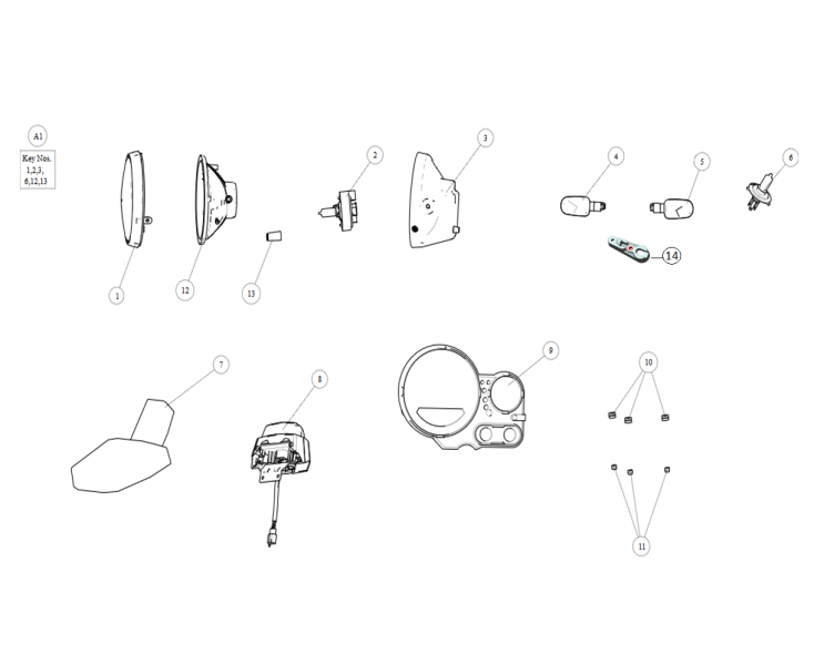 HEADLIGHT / LIGHT / INDICATORS / DASHBOARD ASSY HIMALAYAN