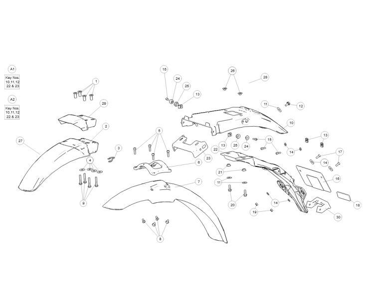 FRONT / REAR FENDERS HIMALAYAN