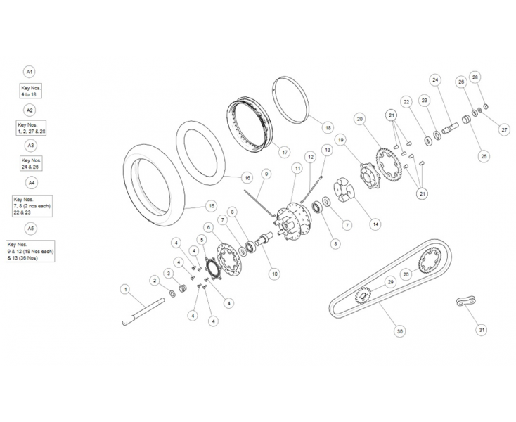 REAR WHEEL CONTINENTAL GT 535 (E4)