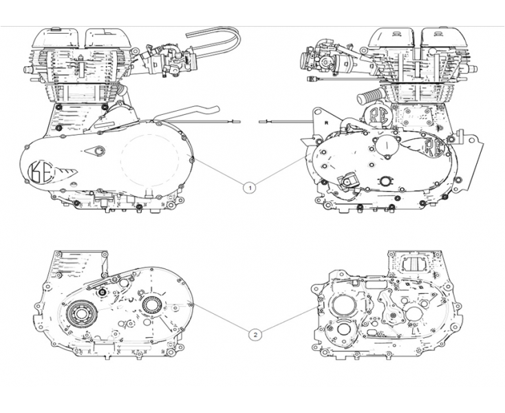 ENGINE/CRANKCASE CONTINENTAL 535 (E4)