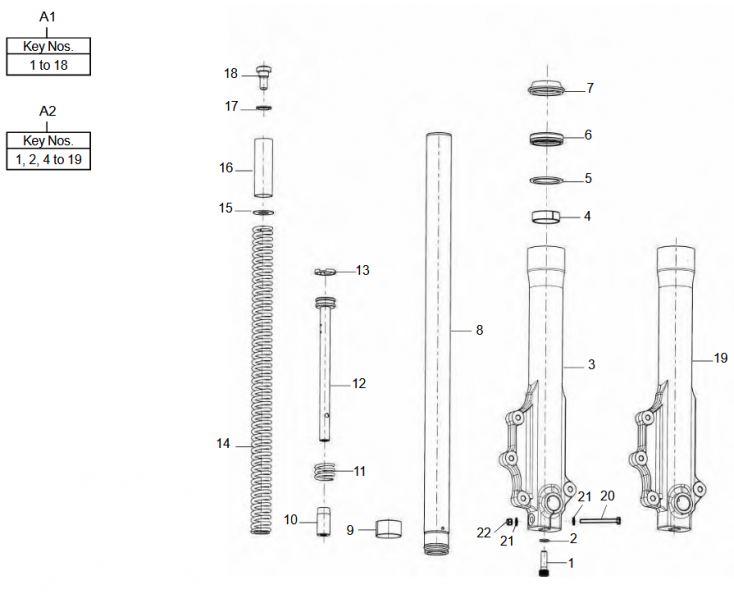 FORK MODEL 46MM CLASSIC 500 (E3)