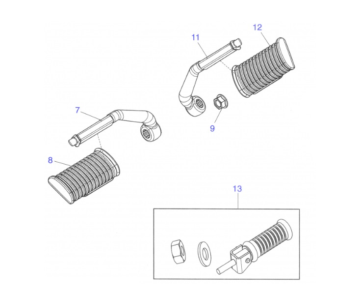 FRONT/REAR FOOTREST CLASSIC 500 (E3)